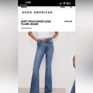 Good American Blue Flare Jeans